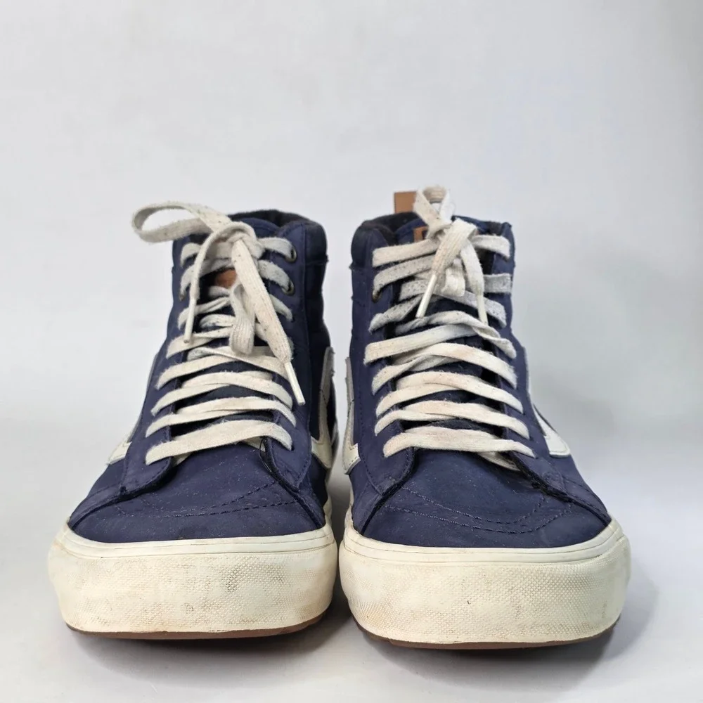 Vans Sk8-Hi MTE-1 Navy Blue Leather Primaloft Sneakers Men's 10.5 Women's 12